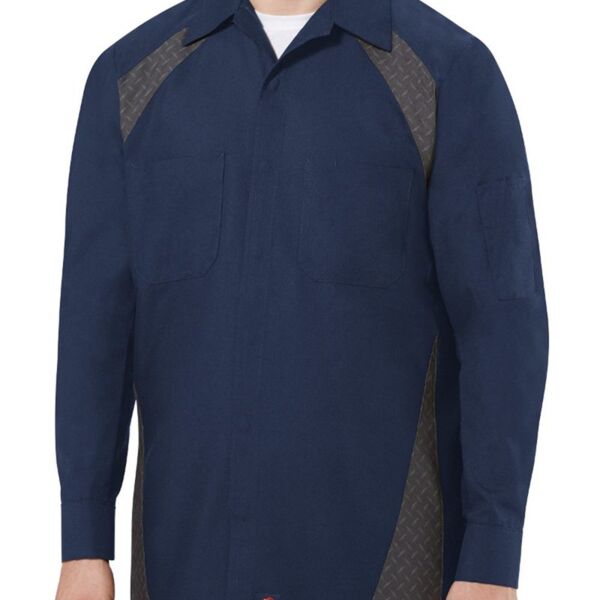 Long Sleeve Diamond Plate Shop Shirt - Long Sizes Thumbnail
