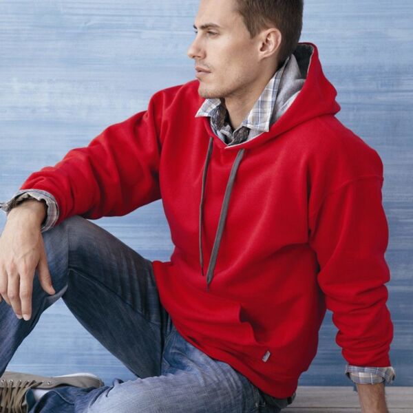 Heavy Blend Hooded Sweatshirt with Contrast Color Lining Thumbnail