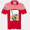 Men's Heathered 3-Stripes Colorblocked Polo Thumbnail