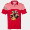 Men's Heathered 3-Stripes Colorblocked Polo Thumbnail