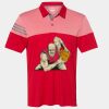 Men's Heathered 3-Stripes Colorblocked Polo Thumbnail