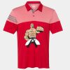 Men's Heathered 3-Stripes Colorblocked Polo Thumbnail