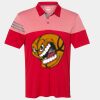 Men's Heathered 3-Stripes Colorblocked Polo Thumbnail