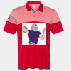 Men's Heathered 3-Stripes Colorblocked Polo Thumbnail