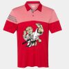 Men's Heathered 3-Stripes Colorblocked Polo Thumbnail