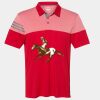 Men's Heathered 3-Stripes Colorblocked Polo Thumbnail