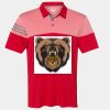 Men's Heathered 3-Stripes Colorblocked Polo Thumbnail