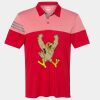 Men's Heathered 3-Stripes Colorblocked Polo Thumbnail