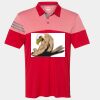 Men's Heathered 3-Stripes Colorblocked Polo Thumbnail