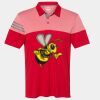 Men's Heathered 3-Stripes Colorblocked Polo Thumbnail