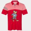 Men's Heathered 3-Stripes Colorblocked Polo Thumbnail