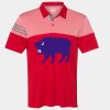 Men's Heathered 3-Stripes Colorblocked Polo Thumbnail