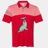 Men's Heathered 3-Stripes Colorblocked Polo Thumbnail
