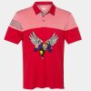 Men's Heathered 3-Stripes Colorblocked Polo Thumbnail