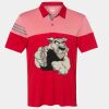 Men's Heathered 3-Stripes Colorblocked Polo Thumbnail