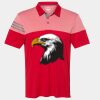 Men's Heathered 3-Stripes Colorblocked Polo Thumbnail