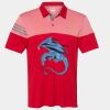 Men's Heathered 3-Stripes Colorblocked Polo Thumbnail