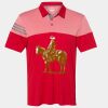 Men's Heathered 3-Stripes Colorblocked Polo Thumbnail