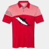 Men's Heathered 3-Stripes Colorblocked Polo Thumbnail