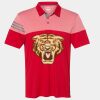 Men's Heathered 3-Stripes Colorblocked Polo Thumbnail