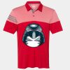 Men's Heathered 3-Stripes Colorblocked Polo Thumbnail