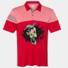 Men's Heathered 3-Stripes Colorblocked Polo Thumbnail