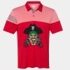 Men's Heathered 3-Stripes Colorblocked Polo Thumbnail
