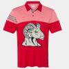 Men's Heathered 3-Stripes Colorblocked Polo Thumbnail