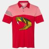 Men's Heathered 3-Stripes Colorblocked Polo Thumbnail