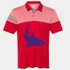 Men's Heathered 3-Stripes Colorblocked Polo Thumbnail
