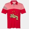 Men's Heathered 3-Stripes Colorblocked Polo Thumbnail