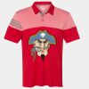 Men's Heathered 3-Stripes Colorblocked Polo Thumbnail