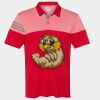 Men's Heathered 3-Stripes Colorblocked Polo Thumbnail