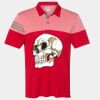 Men's Heathered 3-Stripes Colorblocked Polo Thumbnail