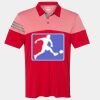 Men's Heathered 3-Stripes Colorblocked Polo Thumbnail