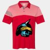 Men's Heathered 3-Stripes Colorblocked Polo Thumbnail