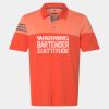 Men's Heathered 3-Stripes Colorblocked Polo Thumbnail